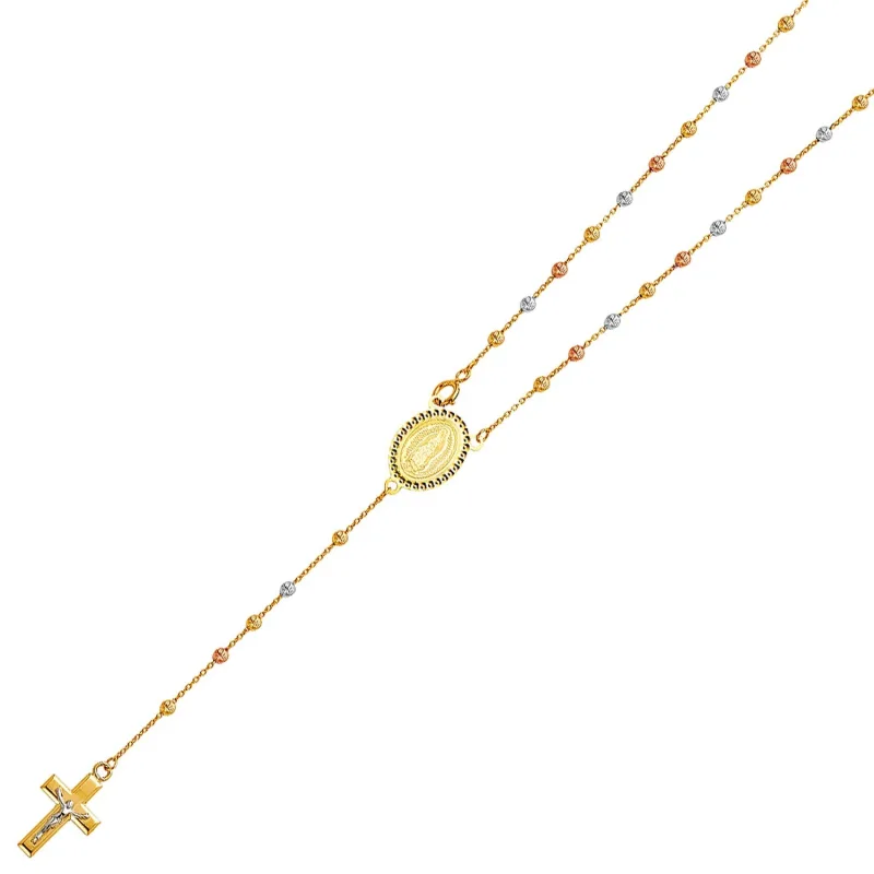 14K 3C 2.5MM MOON BALL ROSA-NECK