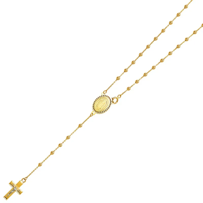 14KY 2.5MM MOON BALL ROSA-NECK