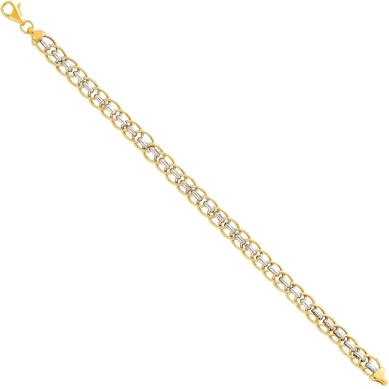 14K 2T LIGHT FANCY BRACELET