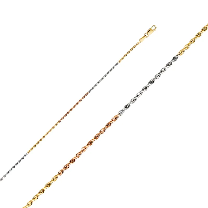 14K 3C Solid Rope 1.5mm DC