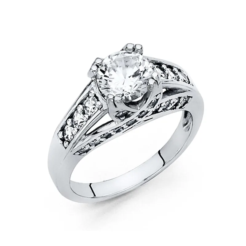 14KW CZ ENGAGEMENT RING (RG51)