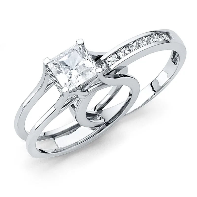 14KW CZ ENGAGEMENT RING (RG58)