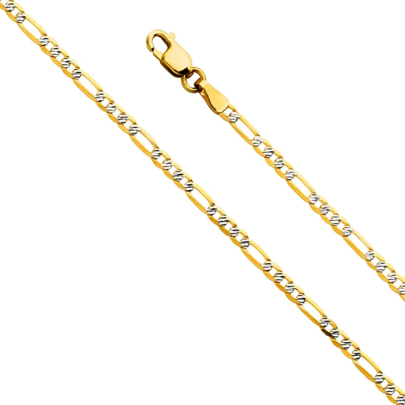 14K 2T 2.3mm Fig 3+1 Fancy WP 060