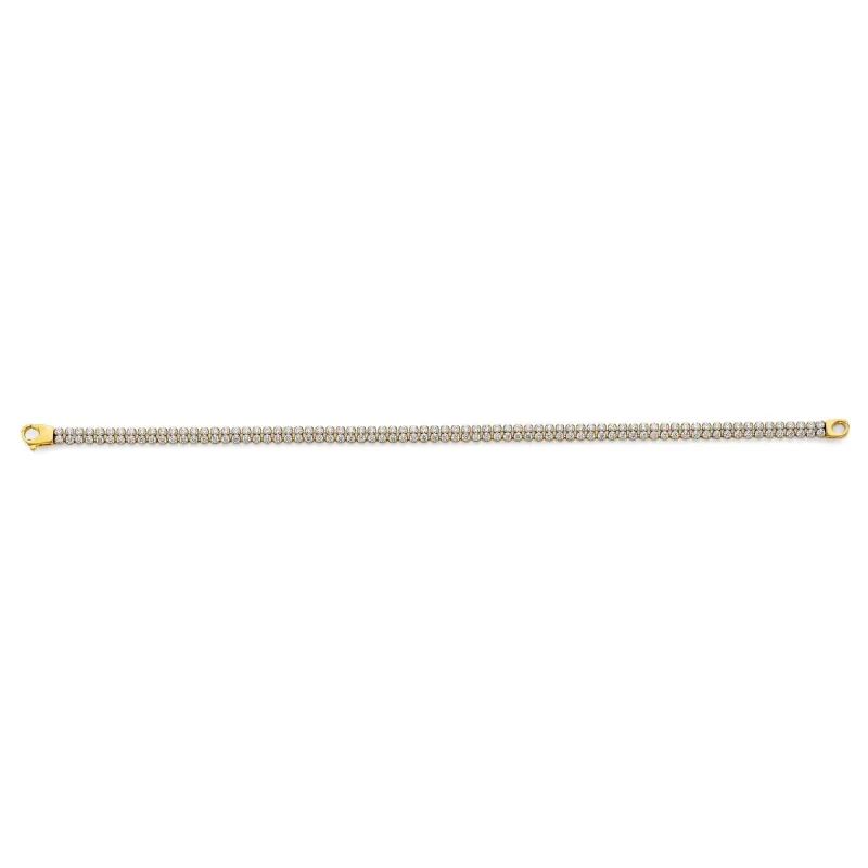 14KY 2 Line Tennis Bracelet