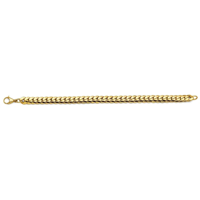 14KY Hollow Tight Curb Bracelet