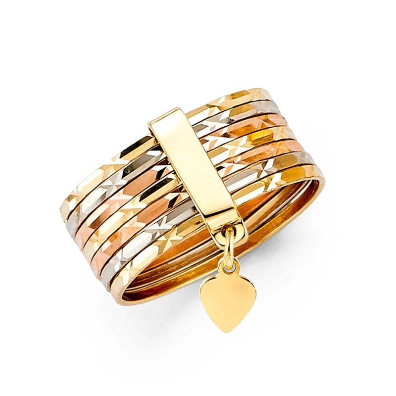 14K 3C 8MM 7DAYS BAND RING