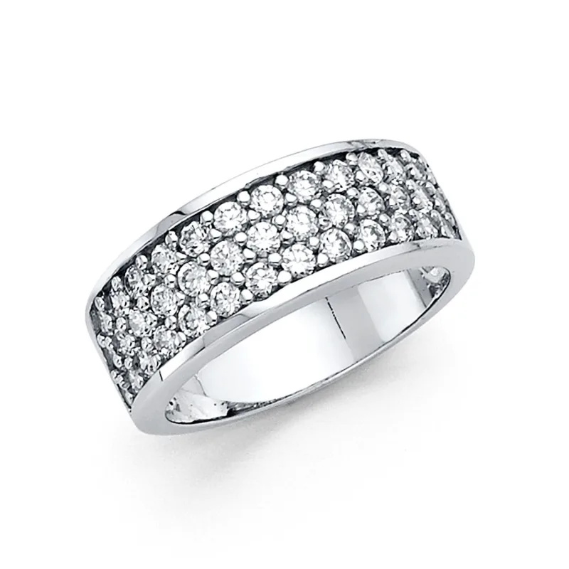 14KW CZ WEDDING BAND (RG79W)