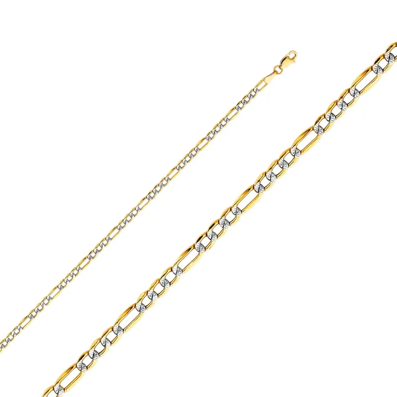 14K 2T 080(3.0MM) HOL FIG WP 3+1