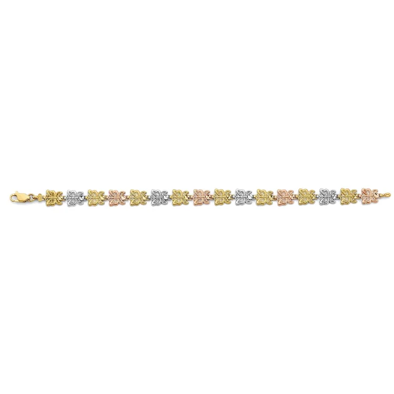 14K 3C Butterfly Bracelet