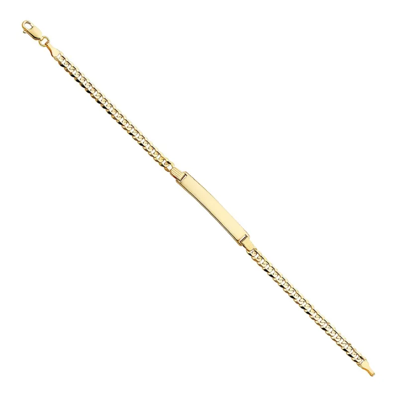 14KY 100 CUBAN ID BRACELET