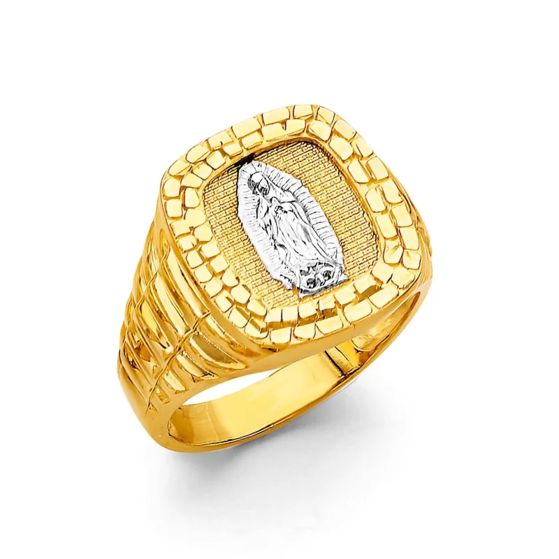 14K 2T Guadalupe Men's Ring