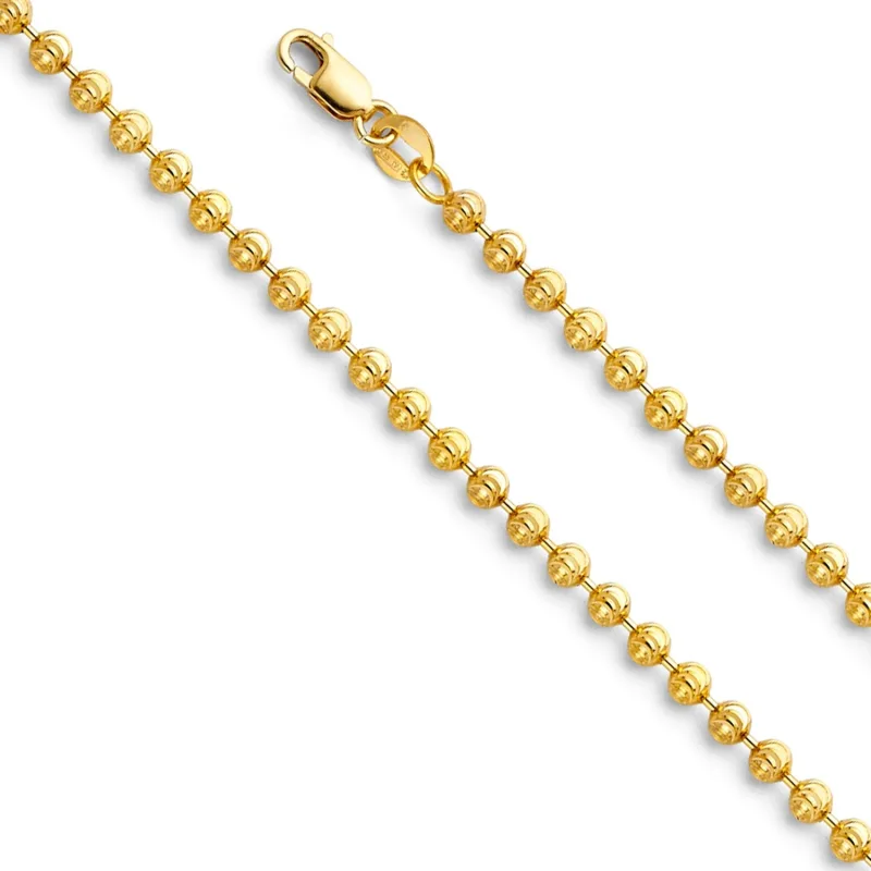 14KY 2mm Moon-Cut bead chain