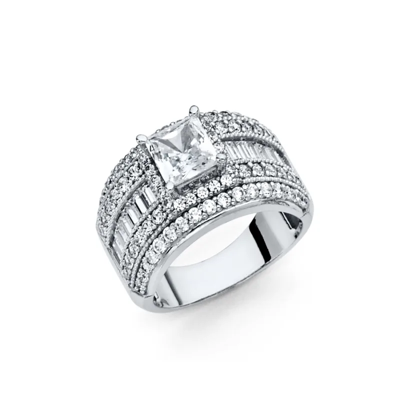 925 SS CZ ENGAGEMENT RING
