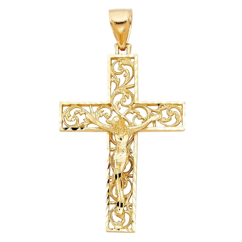 14KY FANCY CRUCIFIX PENDANT