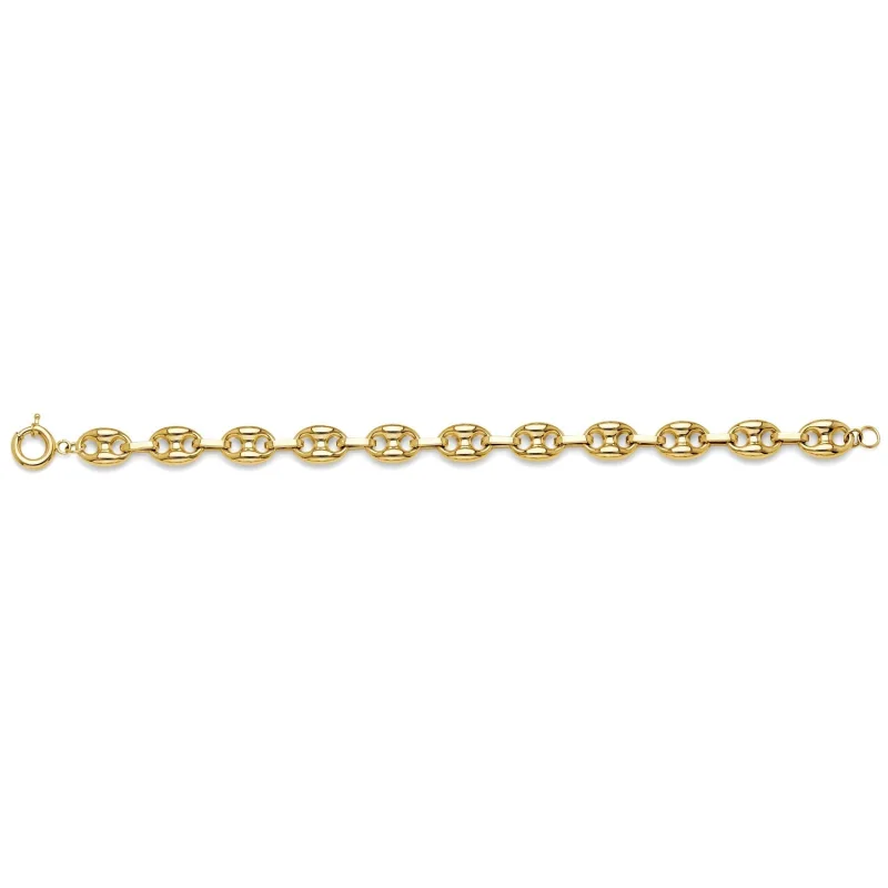 14KY Puffed Mariner Bracelet
