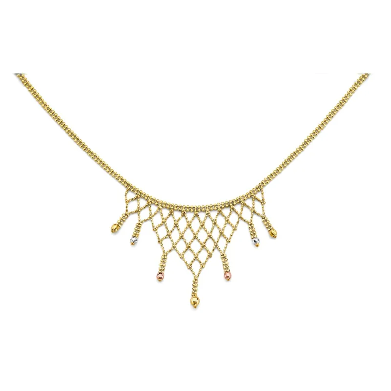 14K 3C Beaded Necklace
