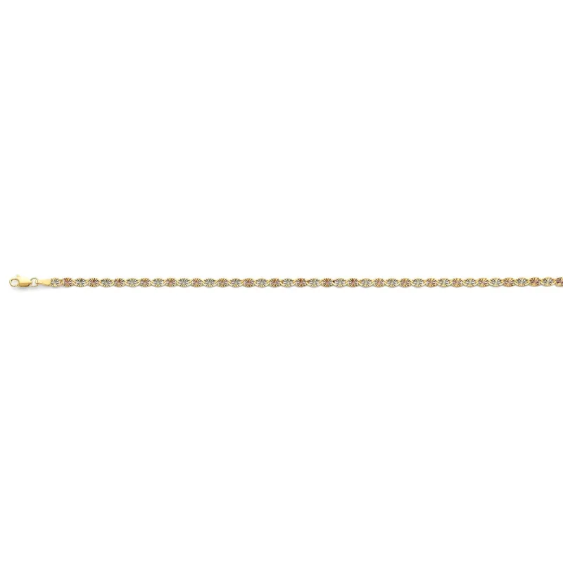 14K 3C 3.1mm Flat Valentino Star DC