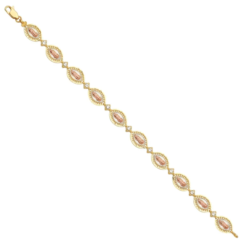 14K 3Color Guadalupe Bracelet