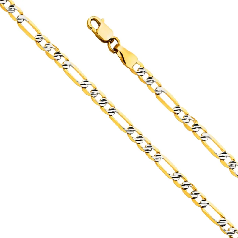 14K 2T 3.1mm Fig 3+1 Fancy WP 080
