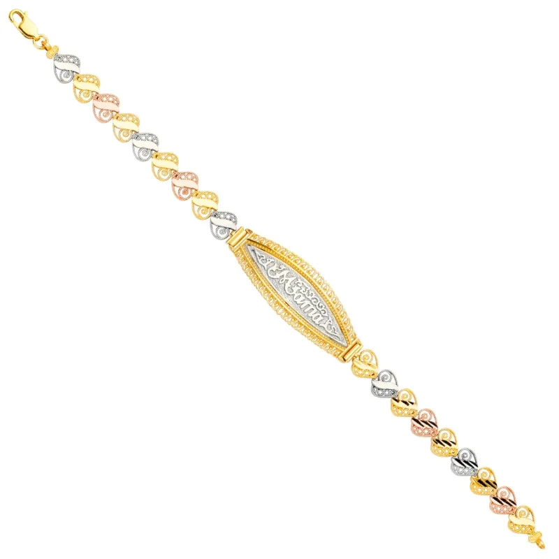 14K 3Color Mama ID Bracelet