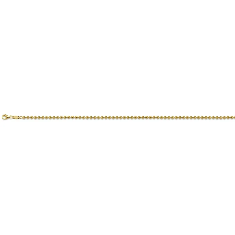 14KY 2.5mm Plain Ball Chain