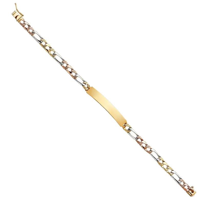 14K 3C NUG FIG LIT LINK ID BRACE