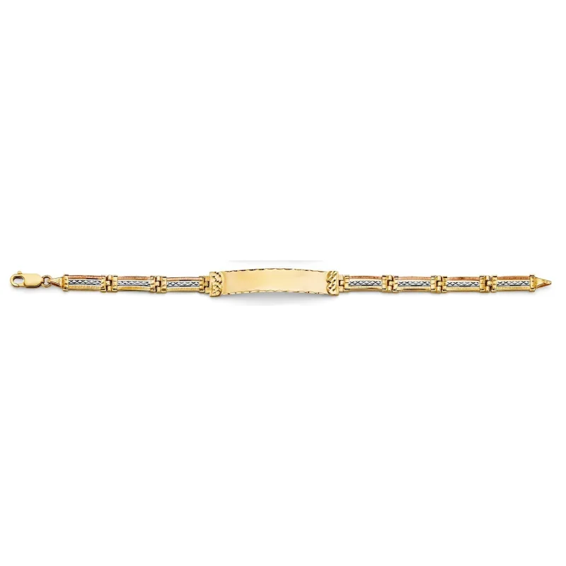 14K 3C Plain ID Bracelet