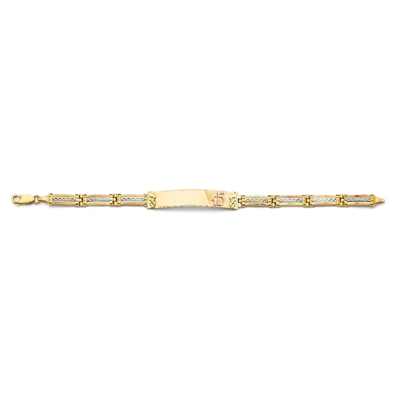 14K 3C 15 Years ID Bracelet