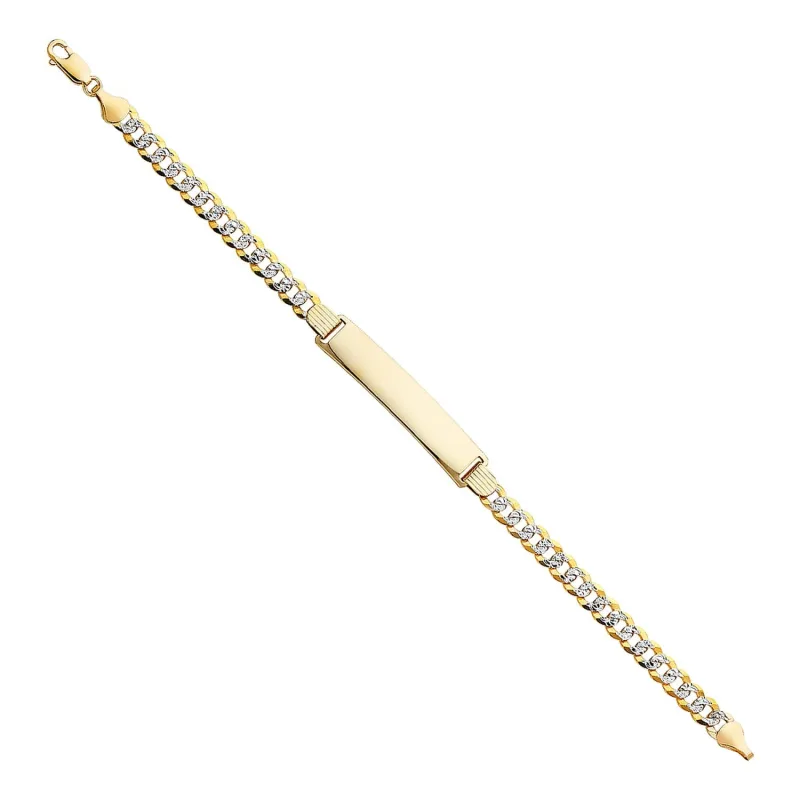 14K CUBAN 150 WP ID BRACELET
