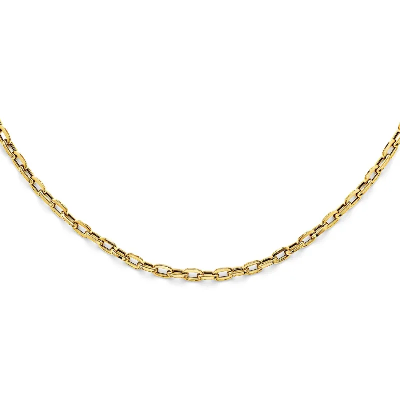 14KY Bold Plain Paperclip Necklace