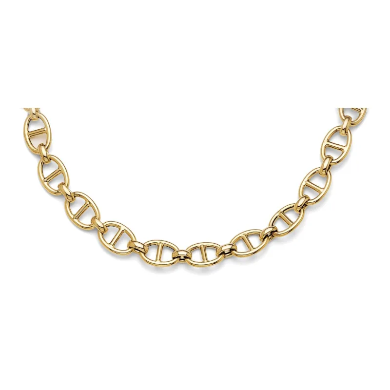 14KY Hollow Fancy Mariner Necklace