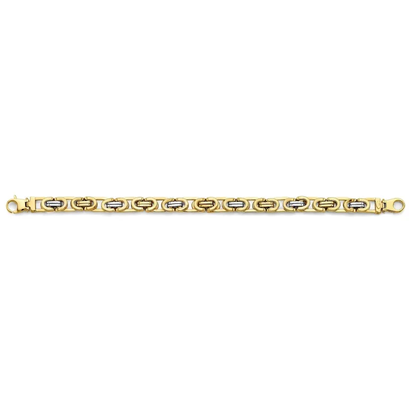 14K 2T Fancy Men's Bracelet