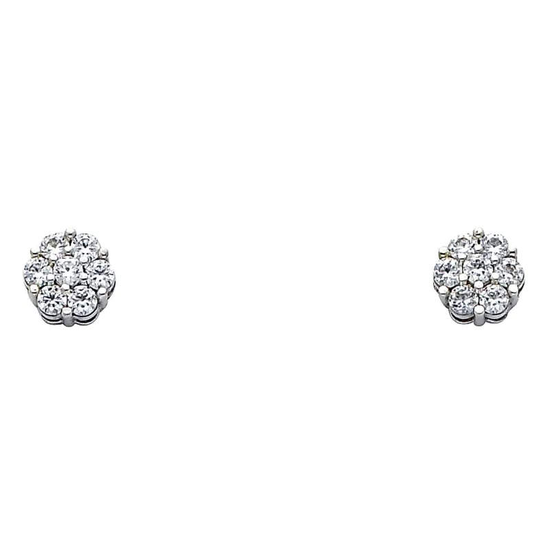 14KW CZ EARRINGS (ER321W)