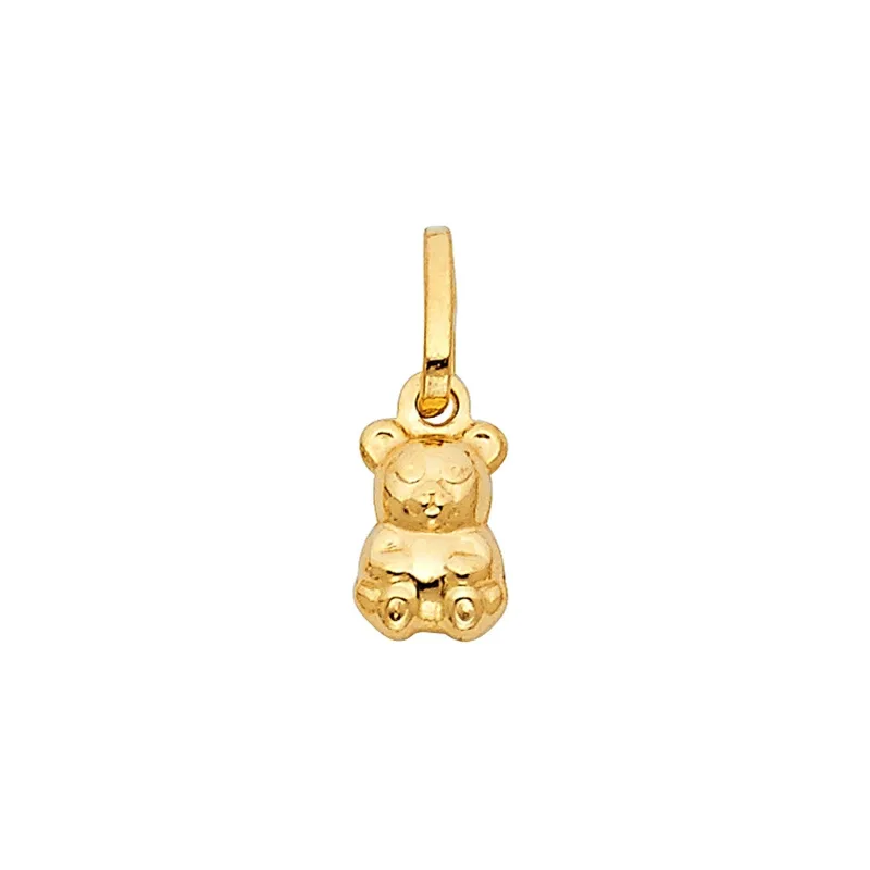 14KY HOLLOW BABY BEAR PENDANT (PT494)