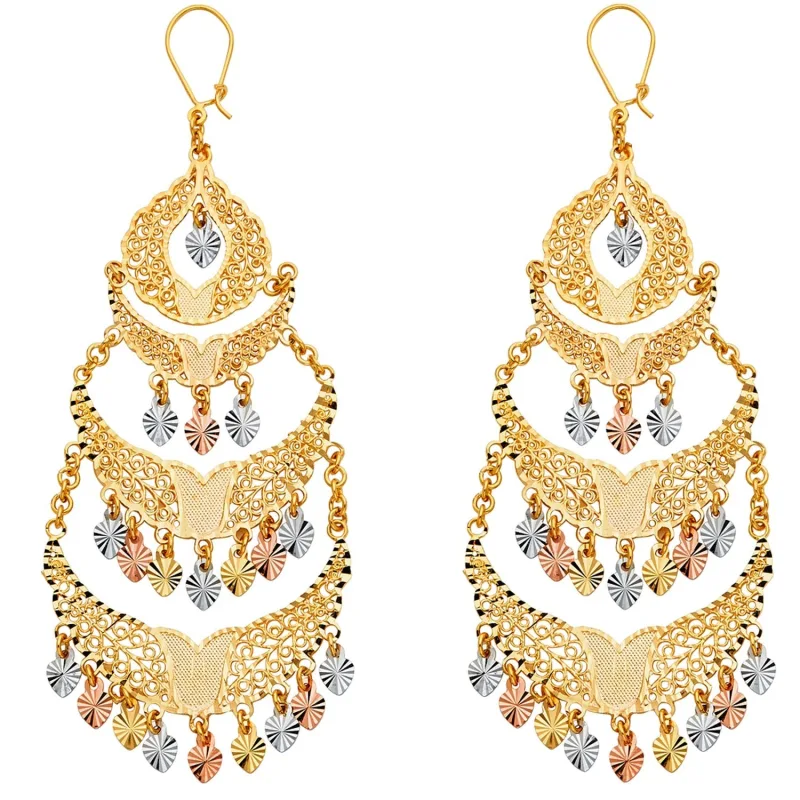 14K 3C DC CHANDELIER HANG EAR
