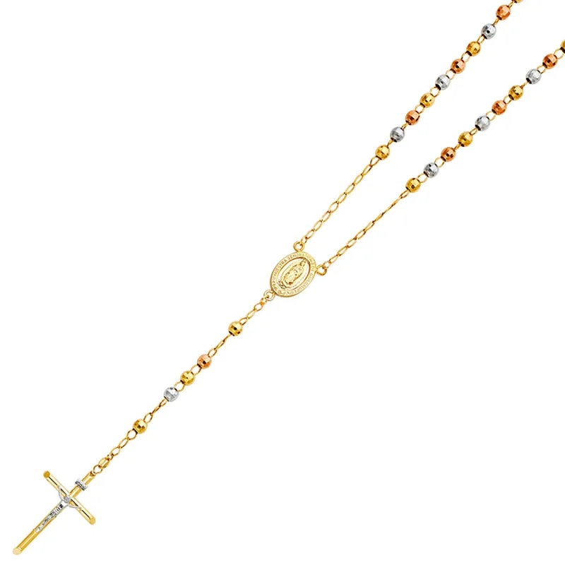14K 3C 5MM DISCO BALL ROSA-NECK 26