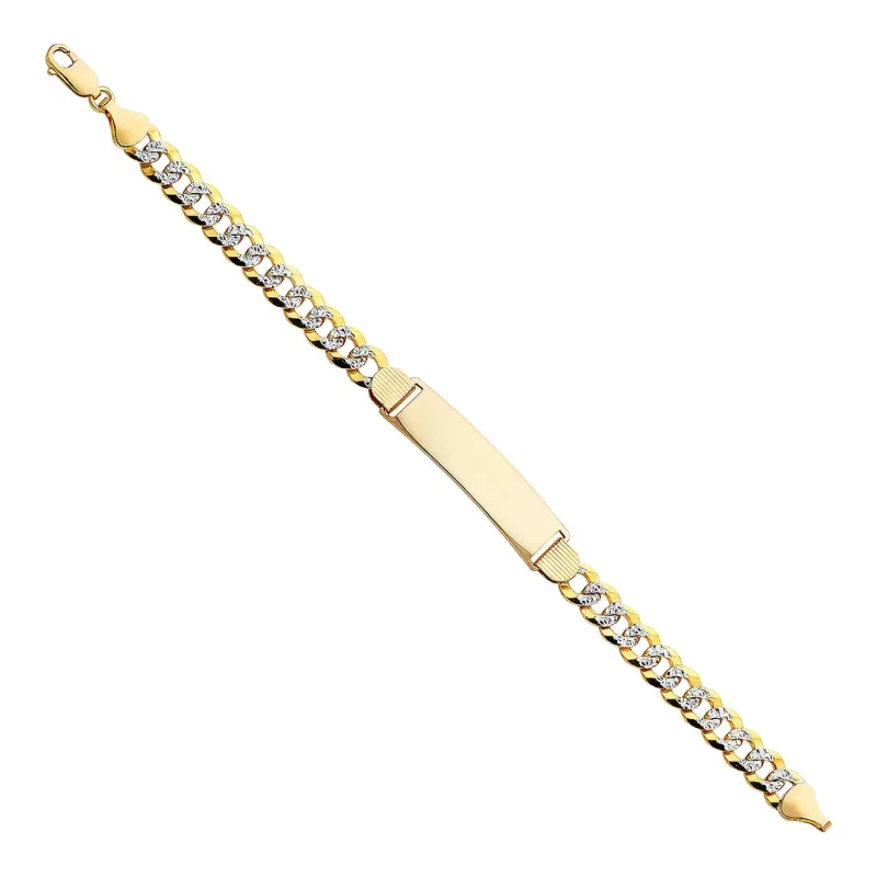 14K CUBAN 210 WP ID BRACELET