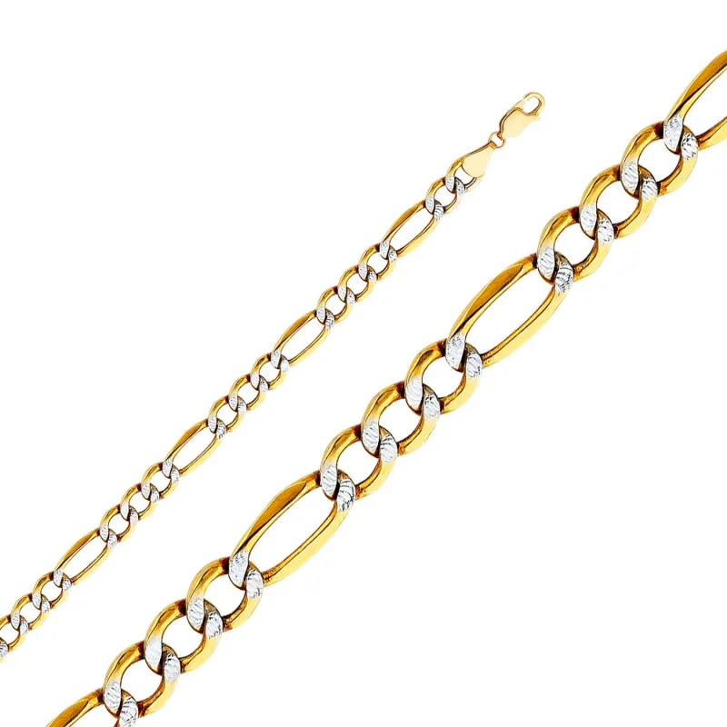 14K 2T Hol Figaro 3+1 Bevel 150 WP