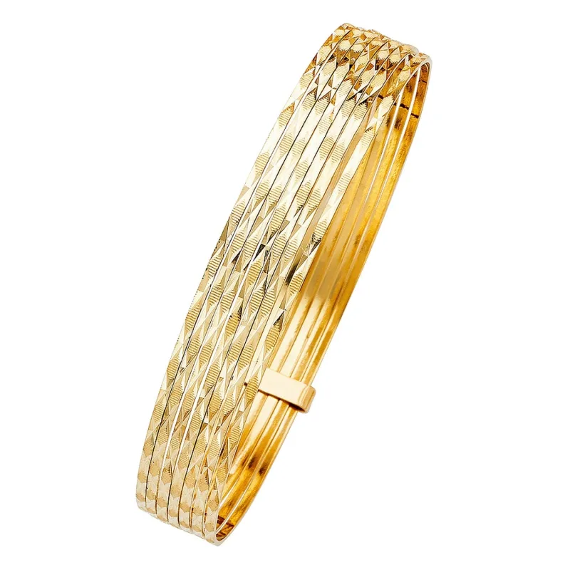 14KY 7Days Solid Bangle