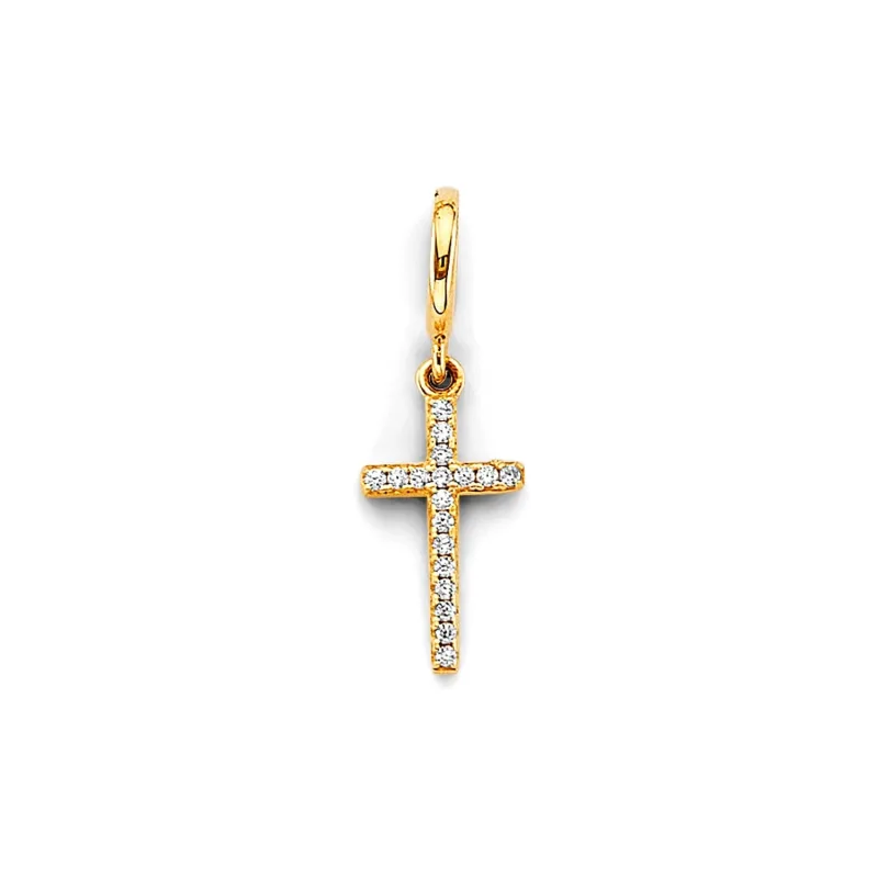 14KY CZ Cross Charm for Mix&Match Br