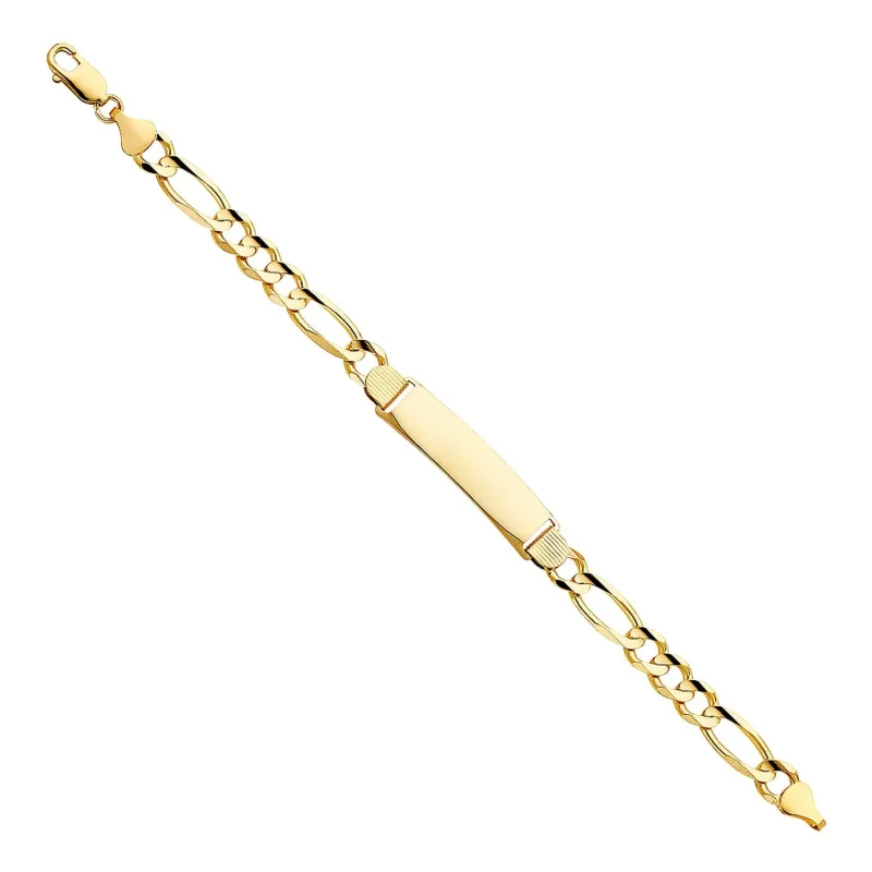 14KY FIGARO 3+1 210 ID BRACELET