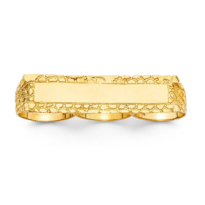 14KY 3 FINGER MENS RING