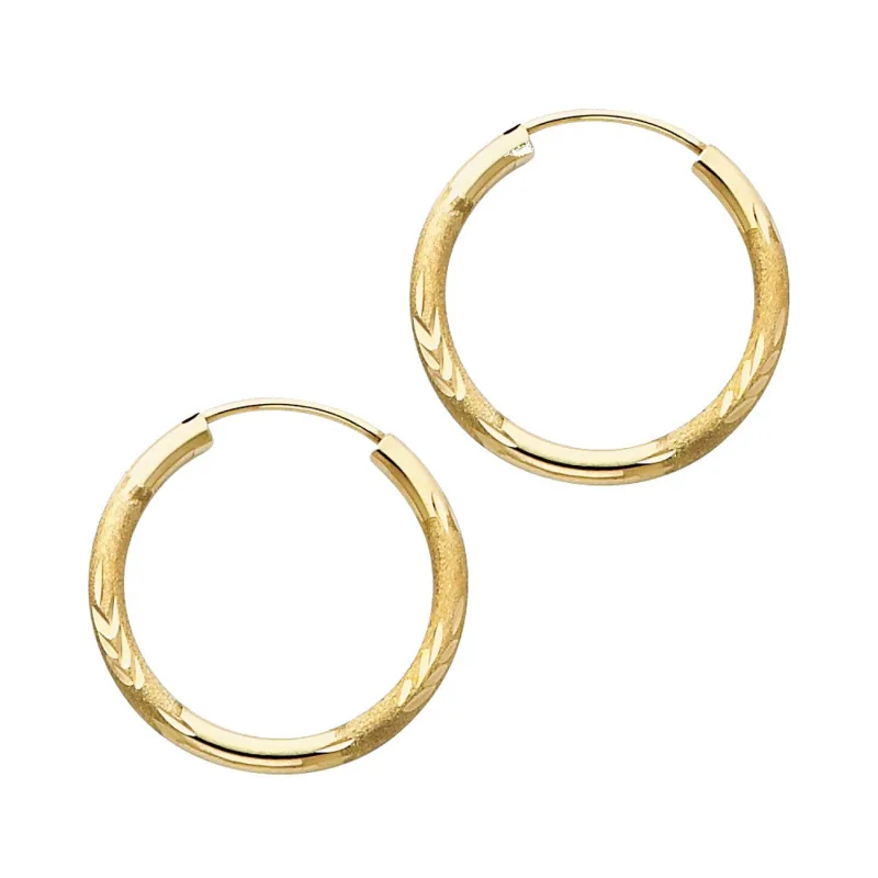 14KY 2MM BUD DC ENDLESS HOOP (20MM)