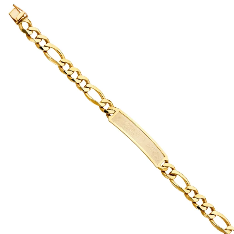 14KY FIGARO LINK F-ID BRACELET