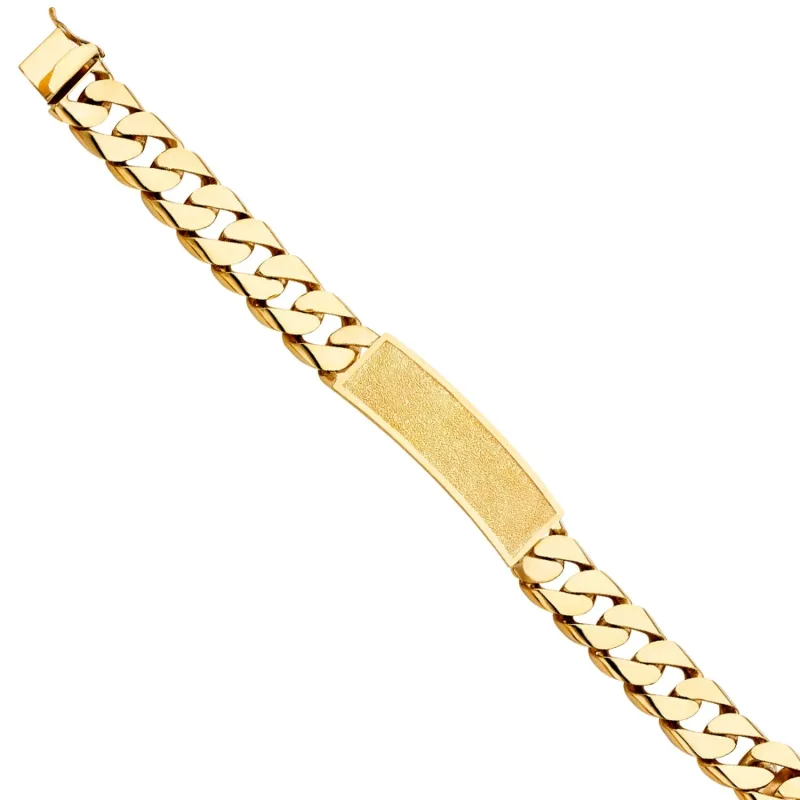 14KY CUBAN LINK F-ID BRACELET