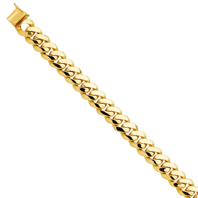 14KY Solid Link Bracelet