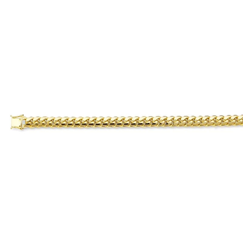 14KY 9.1mm Solid Miami Cuban