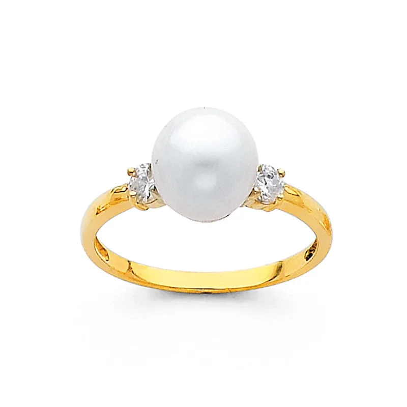 14KY PEARL RINGS (RG696)