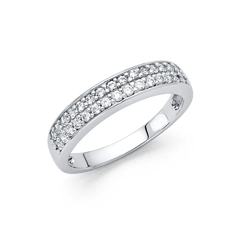 14KW CZ WEDDING BAND (RG81W)