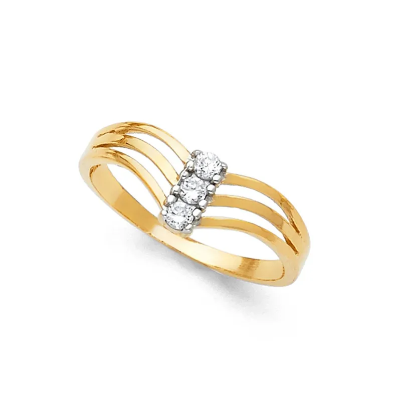 14K 2T SEMANARIO CZ RINGS (RG599)
